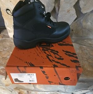 Black Men's Work Boot Lace-Up Ankle Boot